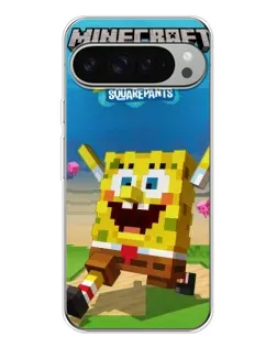 Чехол для Google Pixel 10 Pro XL с картинкой «Губка Боб Minecraft»