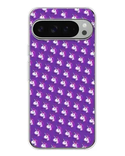 Чехол для Google Pixel 10 Pro XL с картинкой «Единороги на фиолетовом»