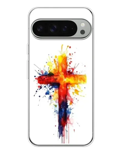 Чехол для Google Pixel 10 Pro XL с картинкой «Акварельный крест»