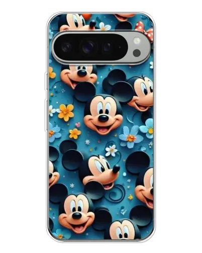 Чехол для Google Pixel 10 Pro XL с картинкой «Паттерн Микки и Минни»