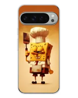 Чехол для Google Pixel 10 Pro XL с картинкой «Губка Боб повар»