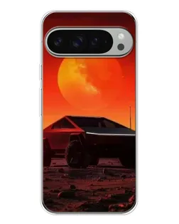 Чехол для Google Pixel 10 Pro XL с картинкой «Cybertruck на Марсе»