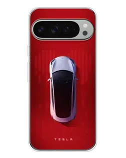 Чехол для Google Pixel 10 Pro XL с картинкой «Tesla Top View»