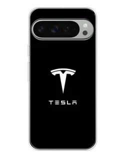 Чехол для Google Pixel 10 Pro XL с картинкой «Tesla White Logo»