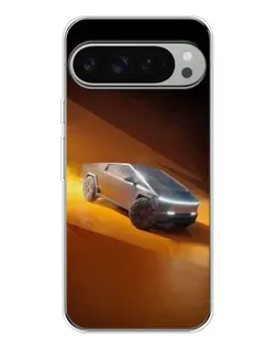 Чехол для Google Pixel 10 Pro XL с картинкой «Cybertruck в пустыне»