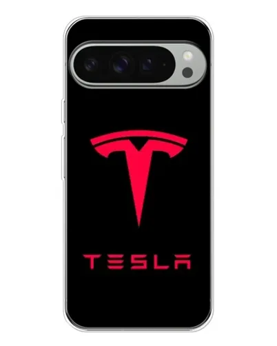 Чехол для Google Pixel 10 Pro XL с картинкой «Tesla Red Logo»