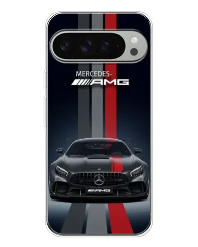Чехол для Google Pixel 10 Pro XL с картинкой «Mercedes — белый карбон»