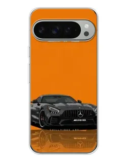 Чехол для Google Pixel 10 Pro XL с картинкой «Оранжевый Mercedes AMG»