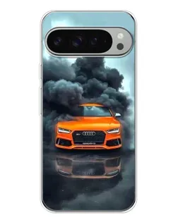 Чехол для Google Pixel 10 Pro XL с картинкой «Audi в облаках дыма»