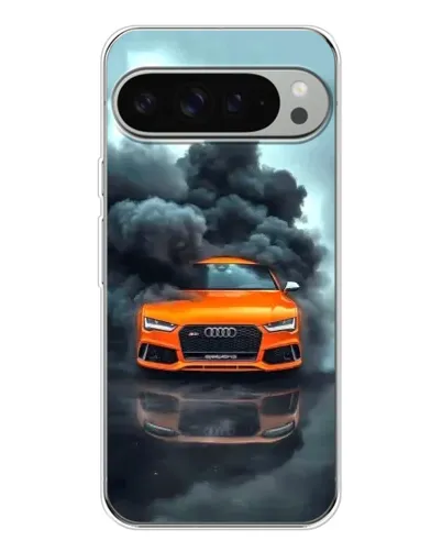 Чехол для Google Pixel 10 Pro XL с картинкой «Audi в облаках дыма»