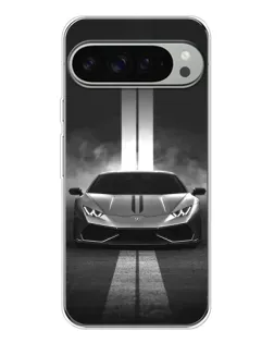 Чехол для Google Pixel 10 Pro XL с картинкой «Lamborghini симметрия дорог»