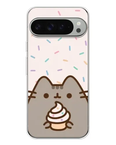 Чехол для Google Pixel 10 Pro XL с картинкой «Пушин с кексом»