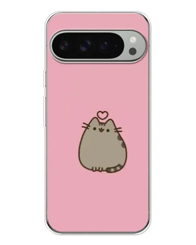 Чехол для Google Pixel 10 Pro XL с картинкой «Pusheen сердце»