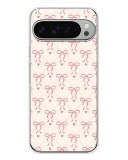 Чехол для Google Pixel 10 Pro XL с картинкой «Розовые бантики Coquette»