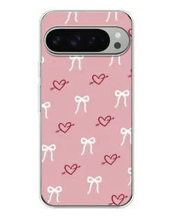 Чехол для Google Pixel 10 Pro XL с картинкой «Сердца и банты»