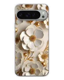 Чехол для Google Pixel 10 Pro XL с картинкой «Белие бумажние  цвети»