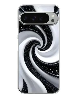 Чехол для Google Pixel 10 Pro XL с картинкой «Черно-белая спираль»