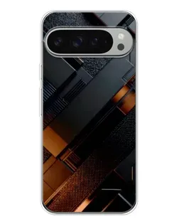 Чехол для Google Pixel 10 Pro XL с картинкой «Черные геометрические блоки»