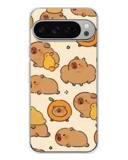 Чехол для Google Pixel 10 Pro XL с картинкой «Капибары с апельсинами»