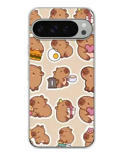 Чехол для Google Pixel 10 Pro XL с картинкой «Капибары паттерн»
