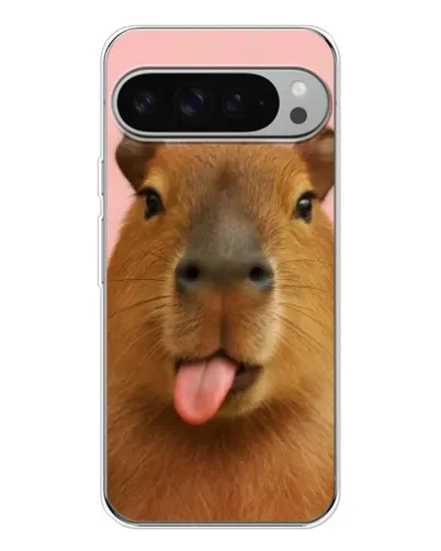 Чехол для Google Pixel 10 Pro XL с картинкой «Капибара с языком»