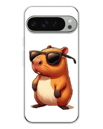 Чехол для Google Pixel 10 Pro XL с картинкой «Капибара в очках»