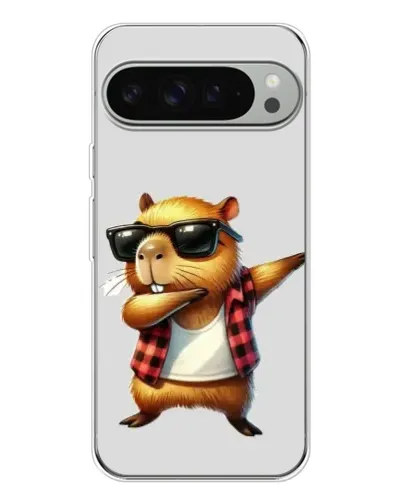 Чехол для Google Pixel 10 Pro XL с картинкой «Капибара рэпер даб»
