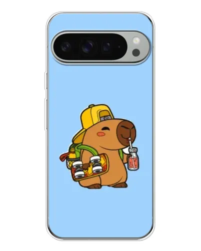 Чехол для Google Pixel 10 Pro XL с картинкой «Капибара на скейте»