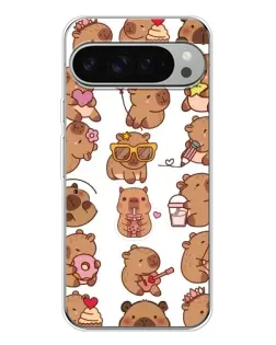 Чехол для Google Pixel 10 Pro XL с картинкой «Стикерпак с капибарами»