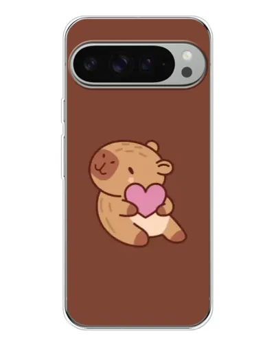 Чехол для Google Pixel 10 Pro XL с картинкой «Капибара с сердцем»
