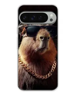 Чехол для Google Pixel 10 Pro XL с картинкой «Капибара золотая цепь»