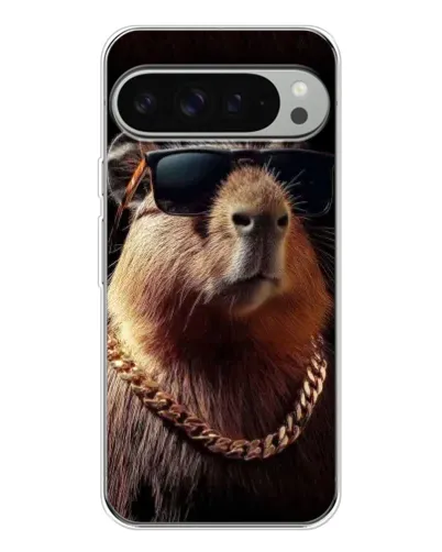 Чехол для Google Pixel 10 Pro XL с картинкой «Капибара золотая цепь»