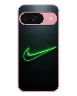 Чехол для Google Pixel 10 Pro с картинкой «Неоновый контур Nike»