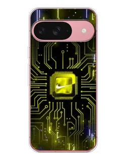 Чехол для Google Pixel 10 Pro с картинкой «Nike — золотая искра»