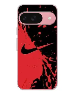 Чехол для Google Pixel 10 Pro с картинкой «Красные брызги Nike»