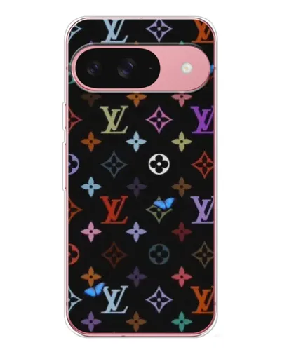 Чехол для Google Pixel 10 Pro с картинкой «Цветная монограмма LV»