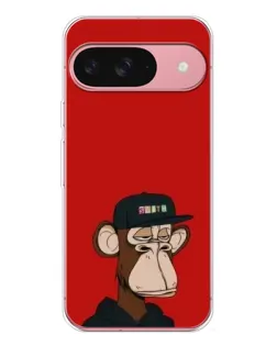 Чехол для Google Pixel 10 Pro с картинкой «Bored Ape — красный фон»