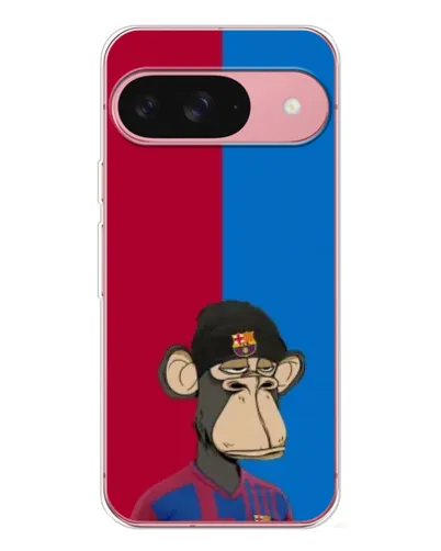 Чехол для Google Pixel 10 Pro с картинкой «Bored Ape — фанат Барсы»