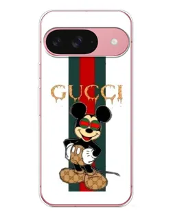 Чохол для Google Pixel 10 Pro з картинкою «Міккі Маус Gucci — смуги»