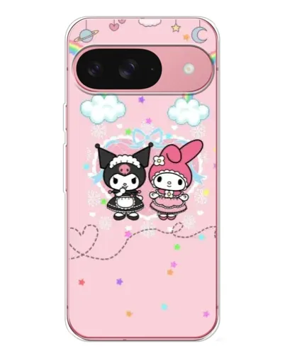 Чохол для Google Pixel 10 Pro з картинкою «My Melody та Kuromi»