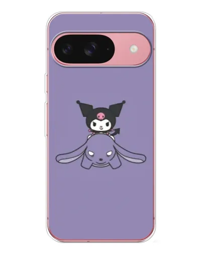 Чохол для Google Pixel 10 Pro з картинкою «Kuromi на ліловому фоні»