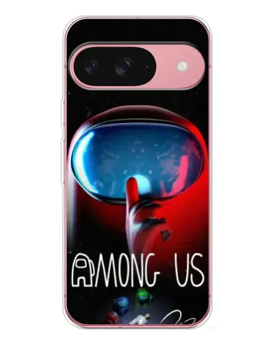 Чохол для Google Pixel 10 Pro з картинкою «Червоний імпостер — макро»