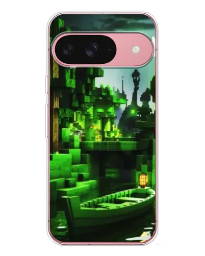 Чохол для Google Pixel 10 Pro з картинкою «Minecraft лісовий пейзаж»