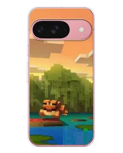Чохол для Google Pixel 10 Pro з картинкою «Майнкрафт захід сонця»