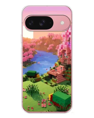Чохол для Google Pixel 10 Pro з картинкою «Рожеве дерево Minecraft»
