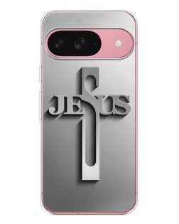 Чехол для Google Pixel 10 Pro с картинкой «Металлический крест Jesus»