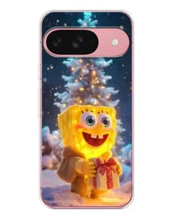 Чехол для Google Pixel 10 Pro с картинкой «Рождественский Спанч Боб»