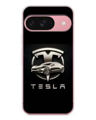 Чохол для Google Pixel 10 Pro з картинкою «Tesla — срібне авто»