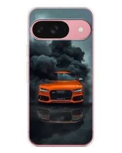 Чохол для Google Pixel 10 Pro з картинкою «Audi у хмарах диму»