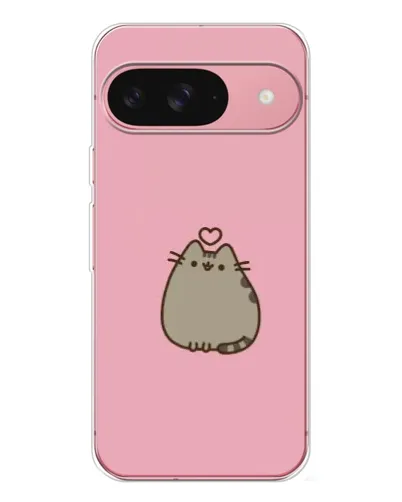 Чехол для Google Pixel 10 Pro с картинкой «Pusheen сердце»